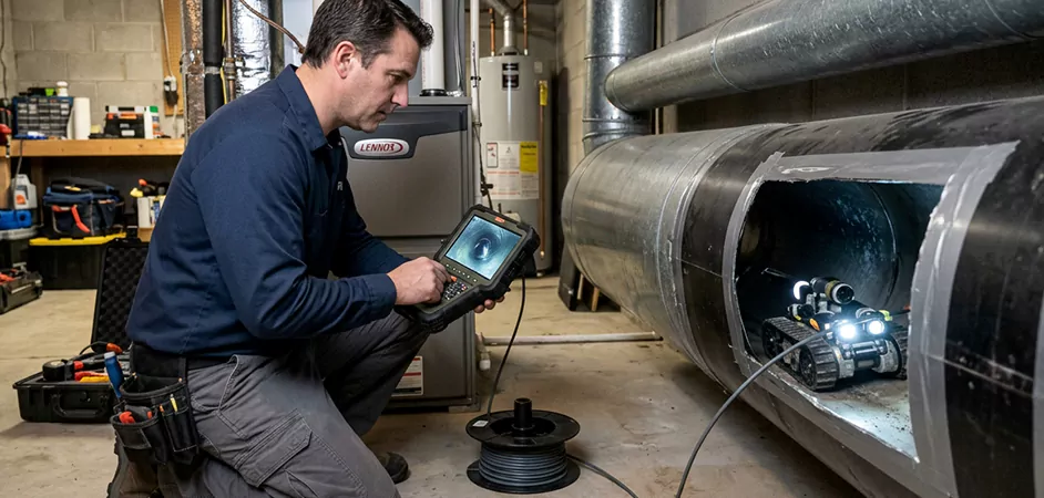 Robotic Duct Inspection in Mesquite, TX