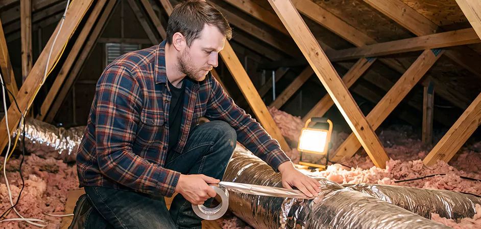 Attic Duct Sealing and Insulation in Mesquite