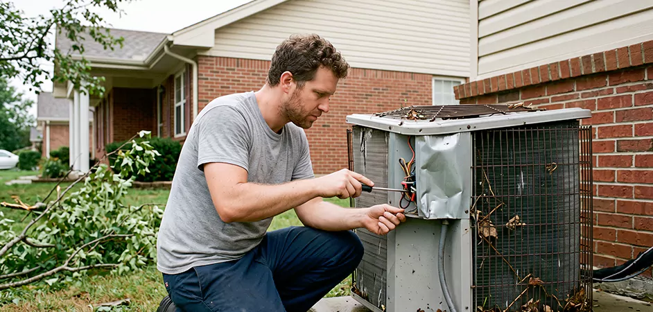 Storm Damage HVAC Restoration in Mesquite